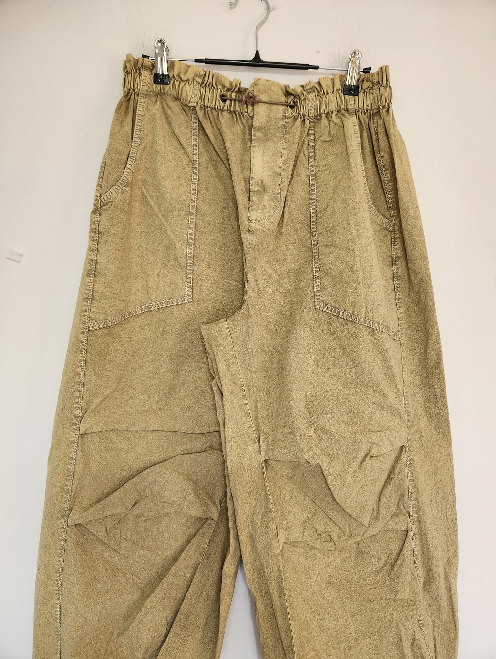 Urban Outfitters UO Sloan Nylon Baggy Balloon Parachute Pants Y2K 80s Khaki  M - Picture 7 of 16